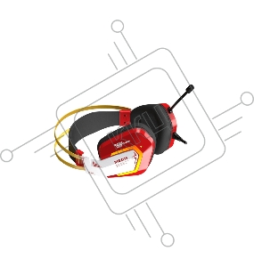 Гарнитура игровая проводная Dareu EH732 Red (красный), подключение USB, подсветка RGB
