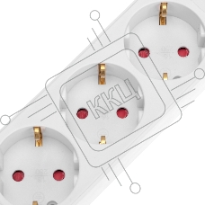 Удлинитель STANDARD 3 гнезда, 5м, 3х1,0мм², с/з, с выключателем, 2 USB, белый REXANT