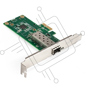 Сетевой адаптер ExeGate EXE-i210-F1 (PCI-E x1 v2.0, порт 1xSFP (медный), 10/100/1000Mbps, Gigabit Server NIC Intel Chipset I210-F1)