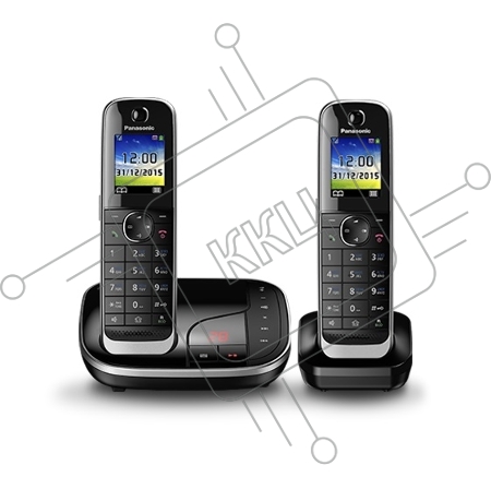 Р/Телефон Dect Panasonic KX-TGJ322RUB черный (труб. в компл.:2шт) автооветчик АОН