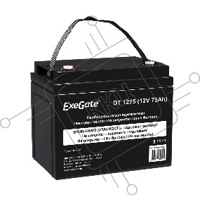 Аккумуляторная батарея ExeGate DT 1275 (12V 75Ah, под болт М6)