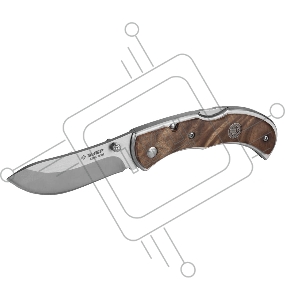 Нож ЗУБР 47712  премиум скиф складной эргономичная рукоятка с деревянными накладками 180/75мм