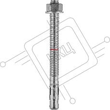 Анкер клиновой, оцинкованный, ETA Option 7, М16x170, 10шт, KRAFTOOL