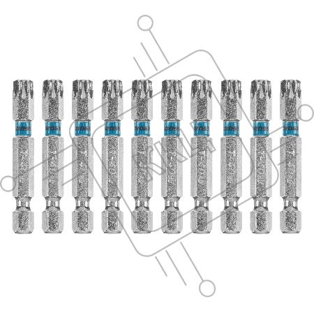 Набор бит TORX 40х50, сталь S2, 10 шт.// Gross