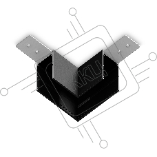 GL1032 BK черный коннектор угловой для накладного шинопровода Magnetic 220V 80*80*52