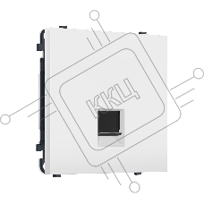 Комплект механизма телефонной розетки SIGMA Белый мягкое касание RJ-11 (4P4C) с/ш QUANT PRO (SP8320, PR190)