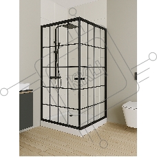Душевой уголок квадратный BAU Stil square 100х100х195, с поддоном 12,5 см, закаленное стекло толщино