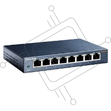 Коммутатор TP-Link SMB TL-SG108 8-port Desktop Gigabit Switch, 8 10/100/1000M RJ45 ports,metal case