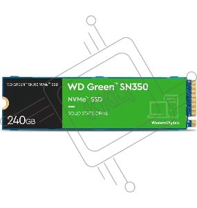 Твердотельный накопитель SSD Western Digital 240Gb WDS240G2G0C Green SN350 M.2 2280 WD Original PCI-E x4