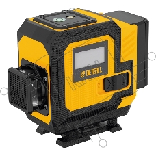 Лазерный уровень мультипризменный DLV-360-3T, 30 м, зеленый луч, Li-Ion 2,4 Aч, штатив Denzel