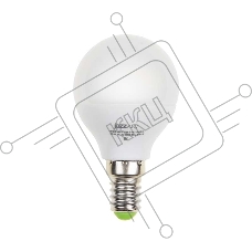 Лампа светодиодная PLED-ECO-G45 5Вт шар 3000К тепл. бел. E14 400лм 220-240В JazzWay 1036896A