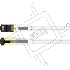Патч-корд Vention прямой SFTP cat.7 RJ45 - 3м. Серый