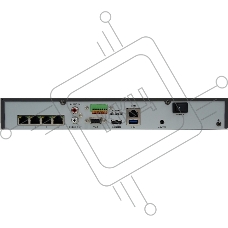 Видеорегистратор IP 4CH 4POE HIWATCH DS-N304P(D) HIKVISION