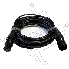 Кабель GCR 15.0m микрофонный XLR M/XLR F , черный, AL case черный, GCR-53376