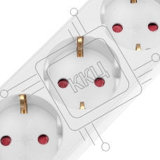 Удлинитель STANDARD 3 гнезда, 3м, 3х1,0мм², с/з, с выключателем, 2 USB, белый REXANT