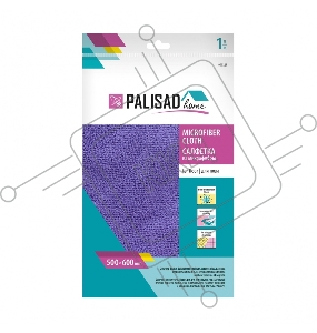 Салфетка из микрофибры для пола 500x600 мм, фиолетовая, Home// Palisad