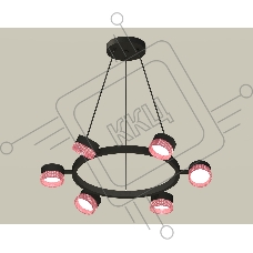 Светильник Ambrella light XB9193251/6 SBK/PI черный песок/розовый GX53 (C9193, N8486)