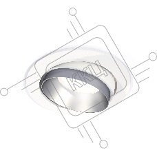 Комплект встраиваемого поворотного светильника Ambrella light XC7651023 SWH/MCH белый песок/хром матовый MR16 GU5.3 (C7651, N7033)
