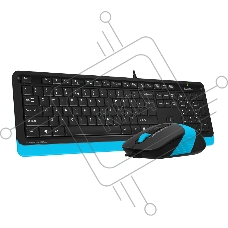 Клавиатура + мышь A4Tech Fstyler F1010 клав:черный/синий мышь:черный/синий USB Multimedia