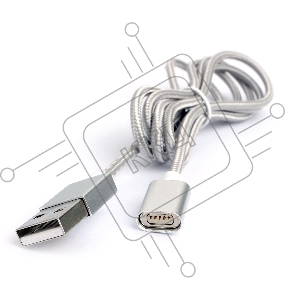 Кабель магнитный USB 2.0 Cablexpert CC-USB2-AMMg-1M, для адаптеров TypeC - microBM 5P - iPhone lightning, 1м, алюминиевые разъемы (адаптеры в комплектацию не входят)