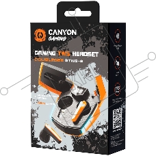 Наушники игровые CANYON headset Doublebee GTWS-2 Gaming Orange