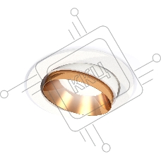 Комплект встраиваемого поворотного светильника Ambrella light XC7651024 SWH/PYG белый песок/золото желтое полированное MR16 GU5.3 (C7651, N7034)