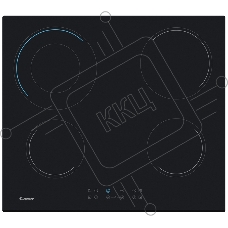 Встраиваемая электрическая панель CANDY CH64DVT . 4 hi light зоны нагрева. Цветная графика зон расширения. 1 зона расширения: круглая Ø 130-220 мм. 