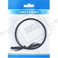 Патч-корд Vention прямой UTP cat.6, RJ45 - 1,5м. плоский Черный