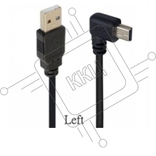 Кабель USB Type A на Mini USB угол влево 0,5 м