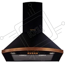Вытяжка Kuppersberg BONA 60 B Bronze, ширина 60 см, отвод/рециркуляция, 650 м3/час, электронное управление, 3 скорости, галогеновое освещение 2х20 Вт, анодированные алюминиевые жироулавливающие фильтры, угольный фильтр С6С (опция), 42 дБ, цвет чёрный, отд