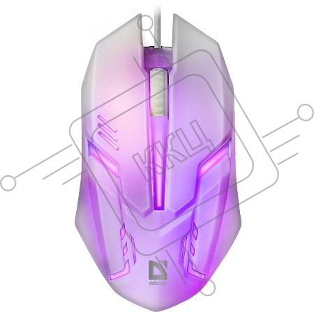 Мышь проводная Defender Cyber MB-560L [52561] {, 7 цветов, 3 кнопки,1200dpi, белый}