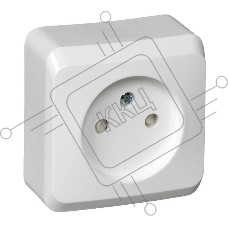 Розетка 1-м ОП Этюд 16А IP20 защ. шторки без заземл. бел. SchE PA16-002B