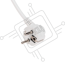 Сетевой фильтр 5 гнезд, 3м, 3х1,5мм², с автовыкл, 2 USB, белый KRANZ