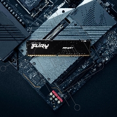 Оперативная память Kingston Fury Beast, DDR5, 32Gb (1x32Gb), 6000MHz, CL30, DIMM, с радиатором, черный