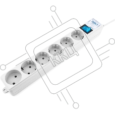 Фильтр-удлинитель Power Cube PRO, 1,9 м, LC контур, 16А/3,5кВт Surge protector Power Cube Pro 1,9 m, LC circuit, 6 outlets (white) 16A / 3,5kVt