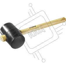 Чёрная резиновая киянка STAYER 20505-90 900г с деревянной рукояткой