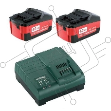 Набор аккумуляторов Metabo в + ЗУ 2 акк 4.0Ач 18В+ЗУ ASC 30-36