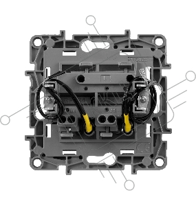 Выключатель двухклавишный с подсветкой/индикацией, автоматические клеммы, Etika, 10AX, 250В~, алюминий Выключатель двухклавишный с подсветкой/индикацией, автоматические клеммы, Etika, 10AX, 250В~, алюминий