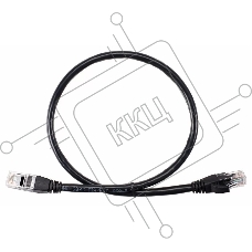 Патч-корд литой AOpen ANP612B-BK-1.5M (7/0.20) UTP кат.6 черный 1,5m
