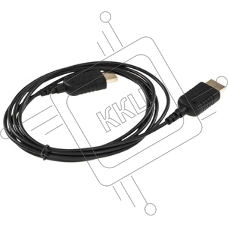 Кабель HDMI Wize WAVC-HDMIUS-1.8M 1.8 м, v.2.0, 19M/19M, 4K/60 Hz 4:4:4, 36 AWG, HDCP 2.2,ультратонкий, позол.разъемы, черный, пакет