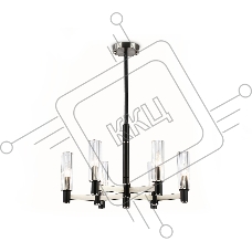 Люстра Ambrella light LH55501/6 SN/BK/CL сатин никель/черный/прозрачный E14*6 max 40W D570*760