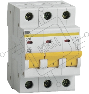 Выключатель автоматический модульный 3п C 50А 4.5кА ВА47-29 ИЭК MVA20-3-050-C