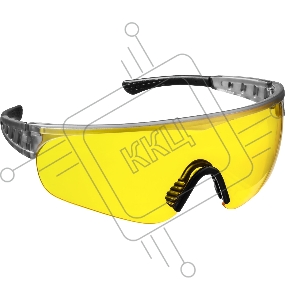 Желтые, очки защитные открытого типа, мягкие двухкомпонентные дужки STAYER HERCULES