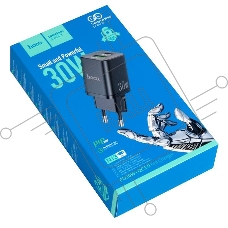 Зарядное устройство HOCO N13 Bright PD30W+QC3.0 два порта (1*USB-A, 1*Type-C), черный