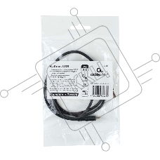 Кабель USB2.0 Cablexpert (RU) AM/Type-C CCP-USB2-AMCM-1M-RU-B, 3A, 36Вт, QC3.0, медь, двойной экран, 1м, черный, пакет