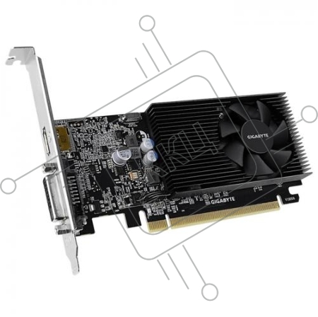 Видеокарта Gigabyte GV-N1030D4-2GL NVidia GeForce GT 1030, 2Gb DDR4/64-bit, PCI-Ex16 3.0, DVI-Dx1, HDMI2.0bx1, LP, 2-slot cooler, Retail