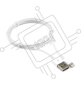 Кабель USB Cablexpert CC-USB-AP2MWP AM/Apple, для iPhone5/6 Lightning, 1м, белый, пакет