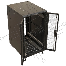 Шкаф коммутационный Hyperline (TTBR-1866-DD-RAL9004) напольный 18U 600x600мм пер.дв.перфор.2ств. задн.дв.перфор. 1000кг черный 510мм 53.8кг 988мм IP20 сталь