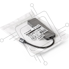 Док-станция ExeGate DUB-31C/PD/H (кабель-адаптер USB Type-C --> 3xUSB3.0 + PD 60W + HDMI 4K@30Hz, Plug&Play, серый)