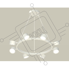 Светильник Ambrella light XB9195150/8 SWH белый песок GX53 (C9195, N8112)